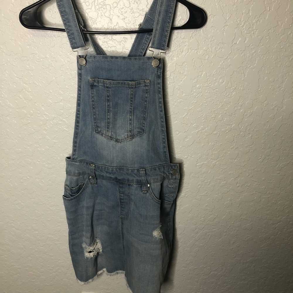 Denim overall dress - Picture 2 of 4